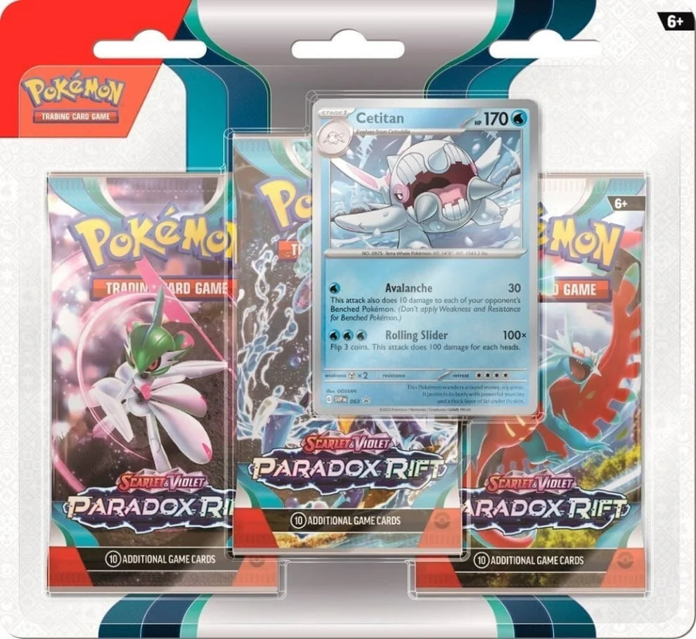 Pokemon Paradox Rift 3-pk Blister - Cetitan (Engelsk)