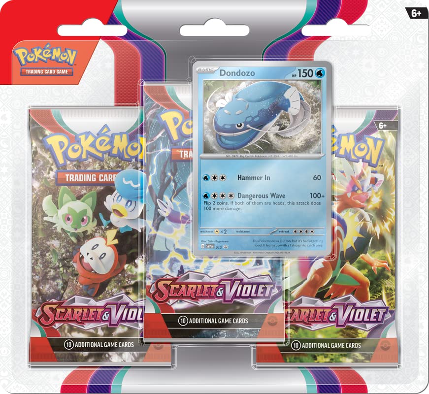 Pokemon Scarlet And Violet 3-pk Blister - Dondozo (Engelsk)