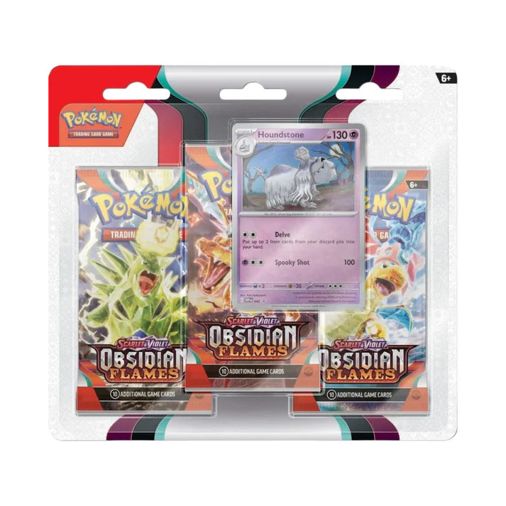 Pokemon Obsidian Flames 3-pk Blister - Houndstone (Engelsk)