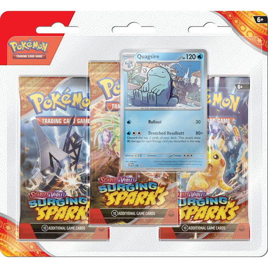 Pokemon Surging Sparks 3-pk Blister - Quagsire (Engelsk)