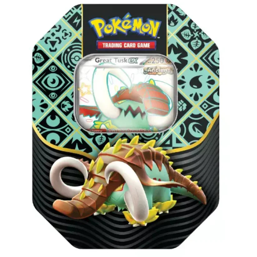 Pokemon Great Tusk Paldean Fates Tin (Engelsk)