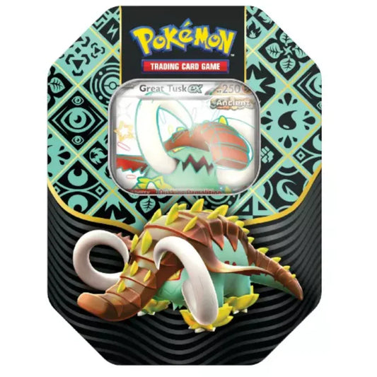 Pokemon Great Tusk Paldean Fates Tin (Engelsk)